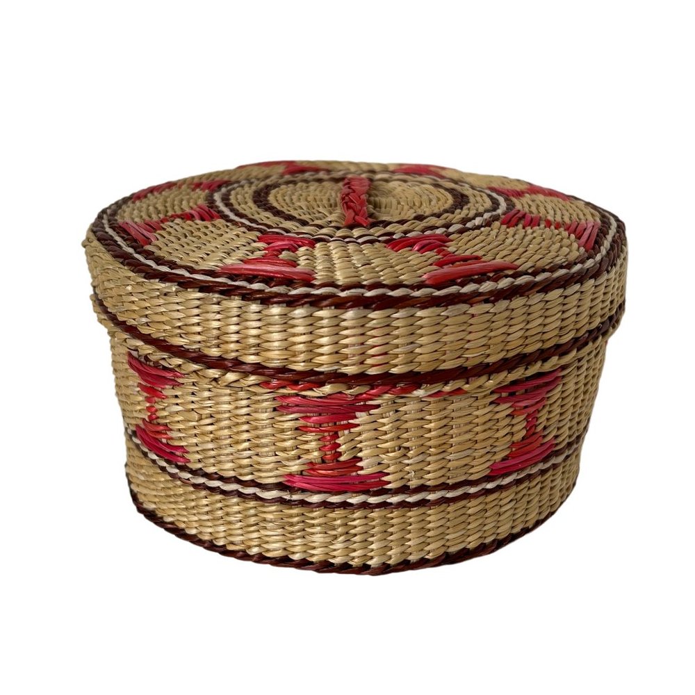 Reed grass basket coaster set - Picture 2 of 9